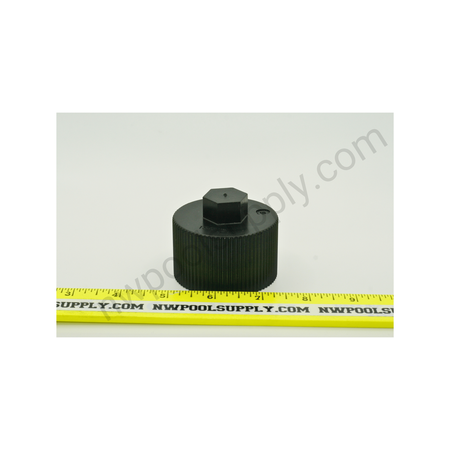 Pentair 154712Z Drain Cap For Sand Dollar Top Mount Pool/Spa Sand Filter side view ruler for scale