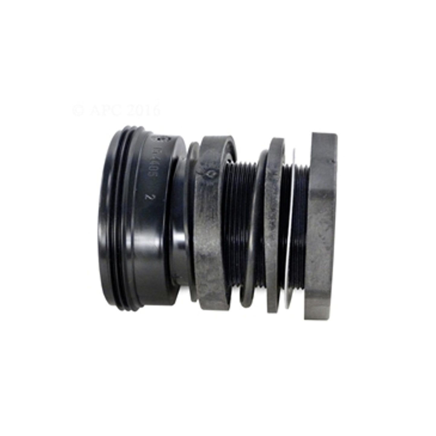 Pentair 154714Z Bulkhead Kit For Triton II Sand Filter Model TR50, TR60, TR100, TR140 side view , assembled