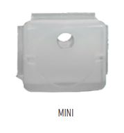 Zodiac Pool 1-9-458 Clear Mini Nozzle for Caretaker Cleaning Heads front view