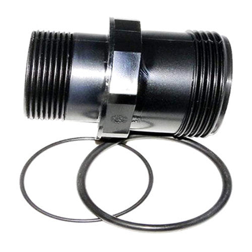 Jandy® R0358200 Bulkhead Fitting Replacement Kit side view with o-rings in forefront
