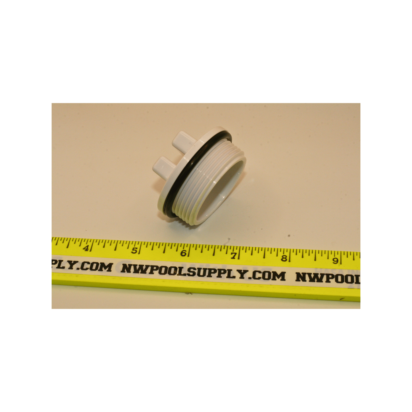 Hayward SP1022C 1 1/2" MIP White All-Purpose Plug with O-ring side view