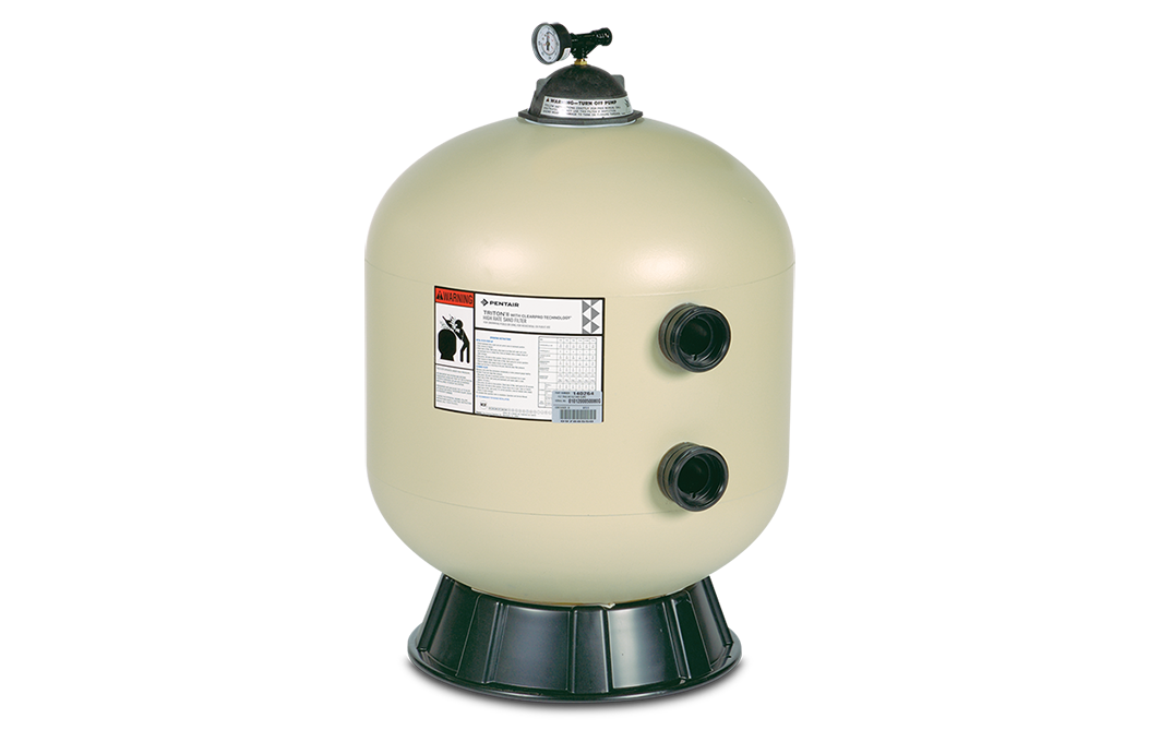 Pentair Triton® II 140212 TR 60 Almond Side Mount Fiberglass Sand Filter with ClearPro Technology®; 3.14 SqFt, 63 gpm, 24" D