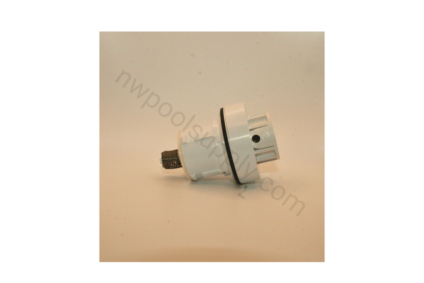 Pentair A&A 236251 style 1 pop up head in white shown open displaying smaller jet hole