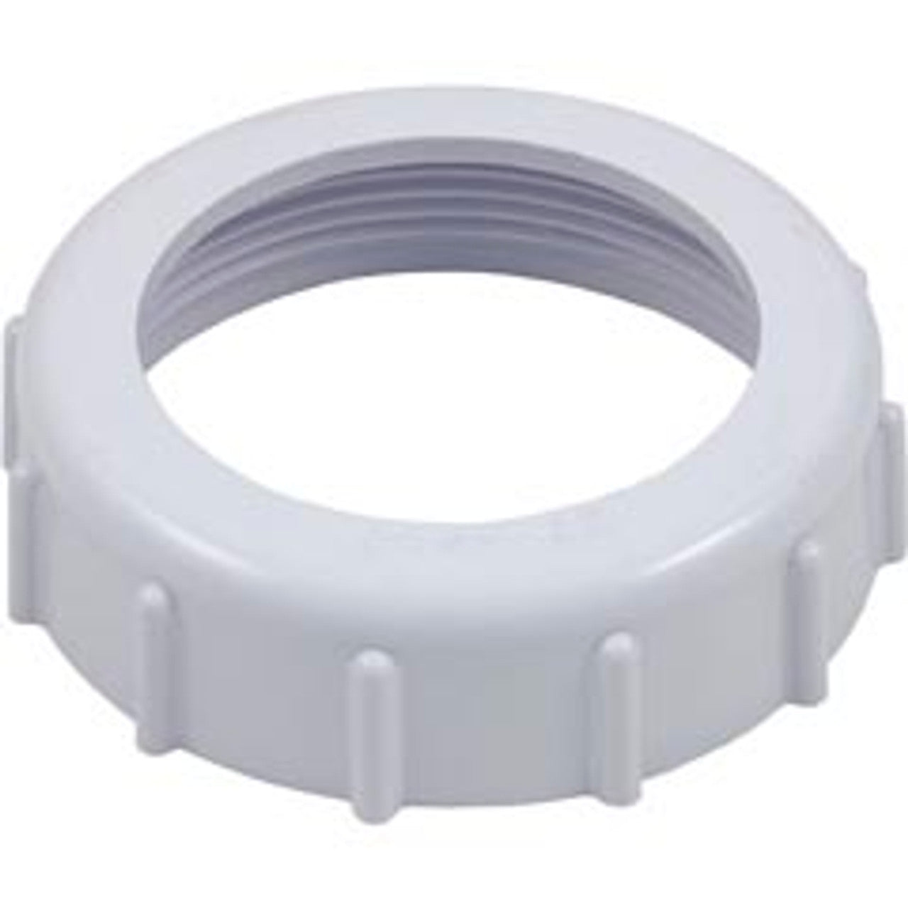 White PVC Bulkhead Adapter Nut 274407Z side view