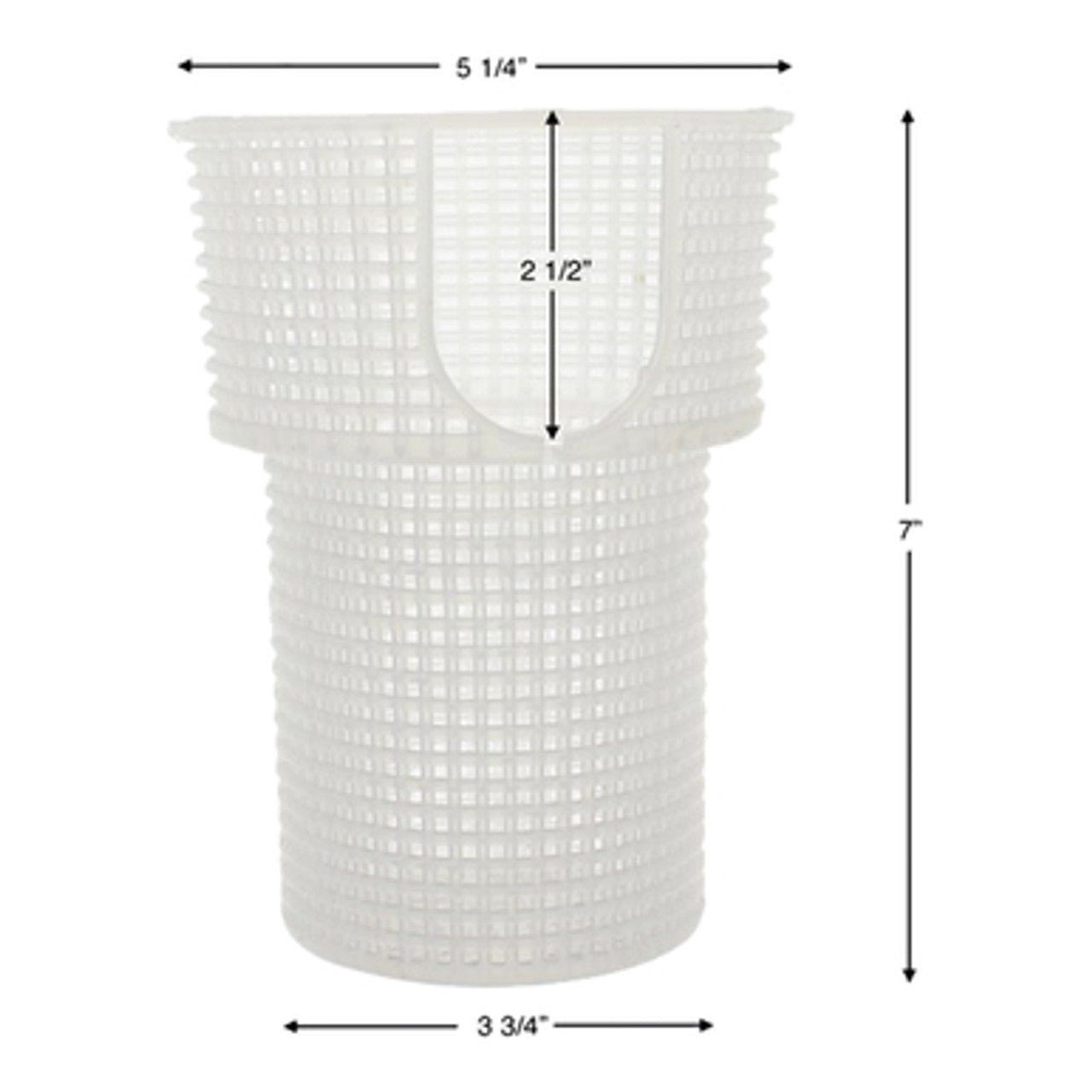 Pentair 355667Z Large Basket For OptiFlo® Aboveground and SuperFlo, SuperMax Inground Pool and Spa Pump with dimensions