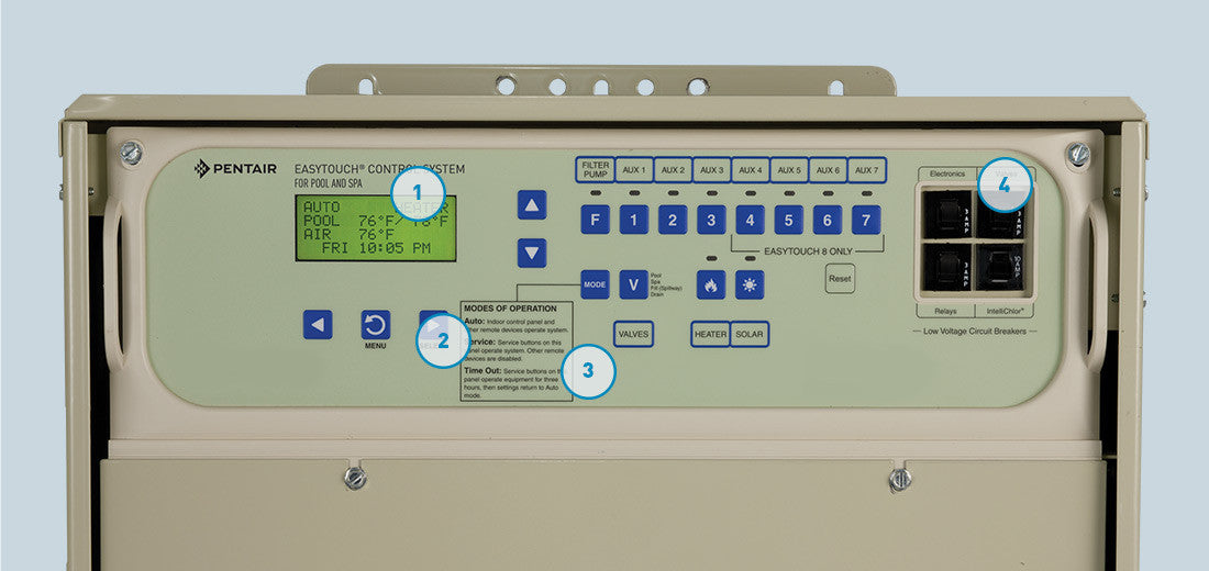 Pentair EasyTouch® 4SC-IC40 520543 EasyTouch® 4SC-IC40 Control System with IntelliChlor® Salt Chlorine Generator and IC40 Cel