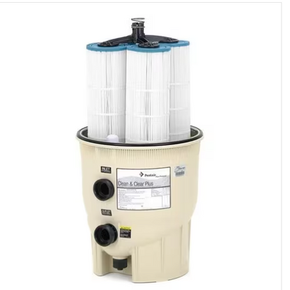 Pentair Clean and Clear Plus 420 square foot cartridge filter EC-160301 top open view