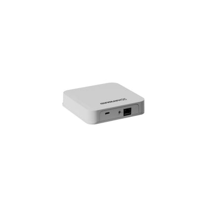 Hayward OminX Gateway rear angle view showing power supply and ethernet ports