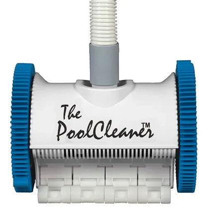 Hayward W3PVS20JST The PoolCleaner™ 2 Wheel Suction Cleaner White front view with hose attached